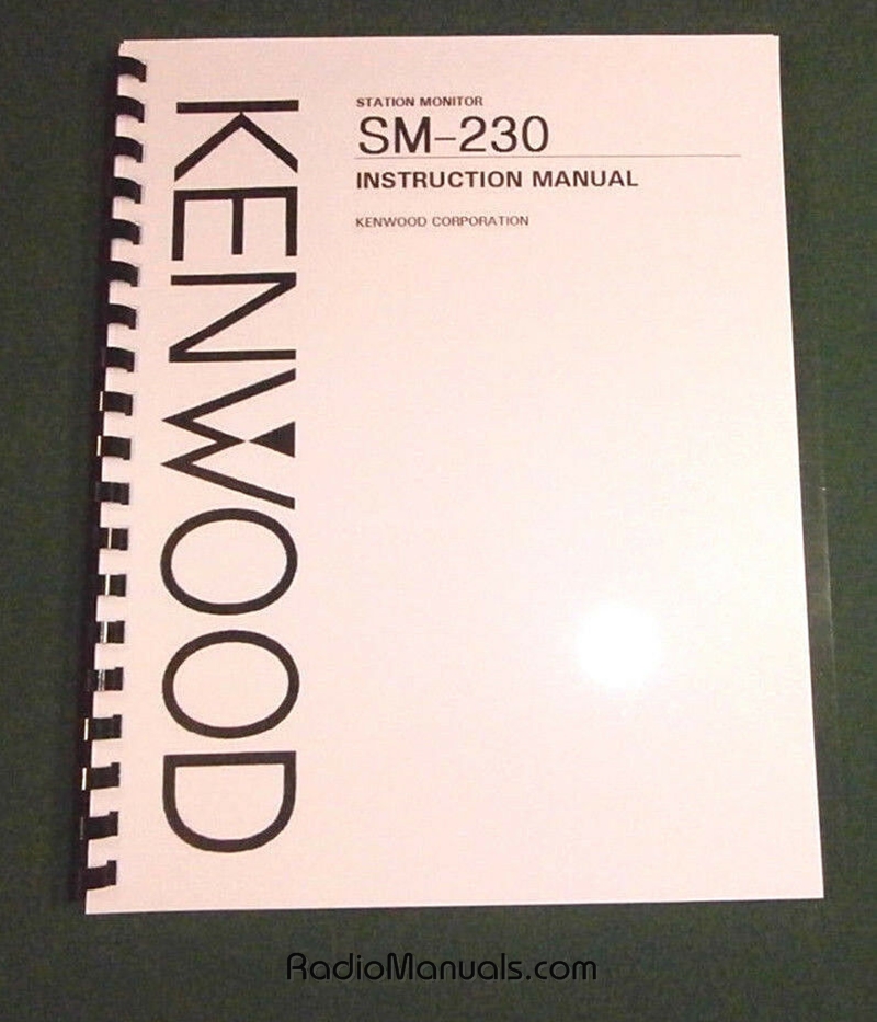 Kenwood SM-230 Instruction Manual